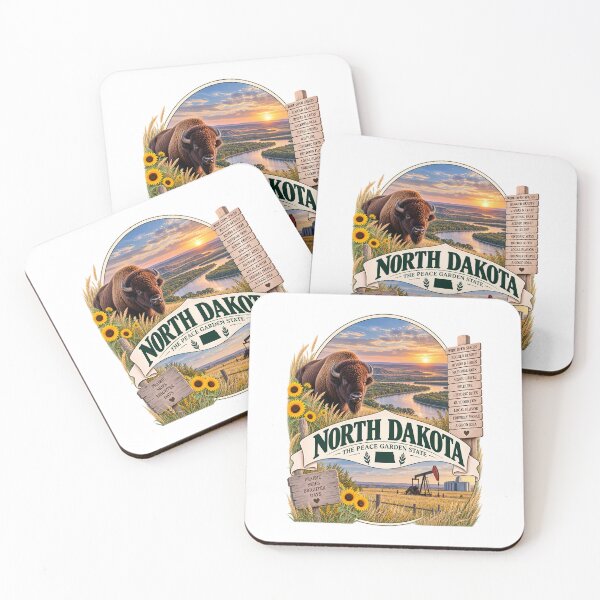 Item preview,  North Dakota Vintage Travel Badge – The Peace Garden State designed and sold by BLUEFOX05.