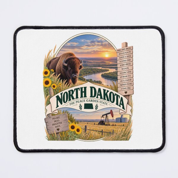 Item preview, North Dakota Vintage Travel Badge – The Peace Garden State designed and sold by BLUEFOX05.