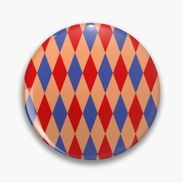 Item preview, Red Blue Orange Harlequin Diamonds Pattern   designed and sold by PatternTitan.