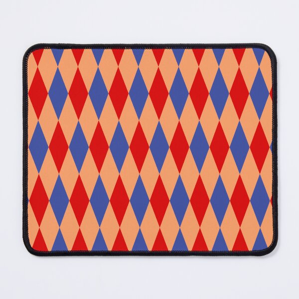 Item preview, Red Blue Orange Harlequin Diamonds Pattern designed and sold by PatternTitan.