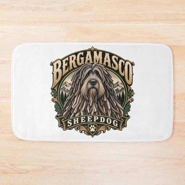 Item preview, Bergamasco Sheepdog Vintage Dog Badge T-Shirt | Premium Herding Dog Breed Graphic designed and sold by UrbanStatic.
