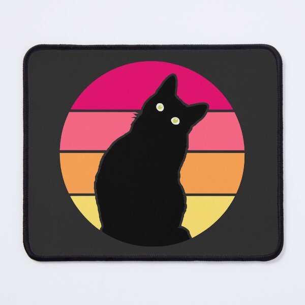 Item preview, Black Cat Retro Sunset 70s Aesthetic designed and sold by MavtM.