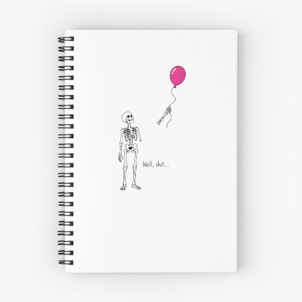 Item preview, Skeleton Lost Balloon Well Shit Funny Art designed and sold by SoyLamderma.