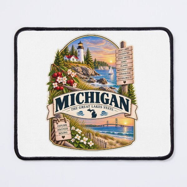 Item preview, Michigan Vintage Travel Badge – The Great Lakes State designed and sold by BLUEFOX05.