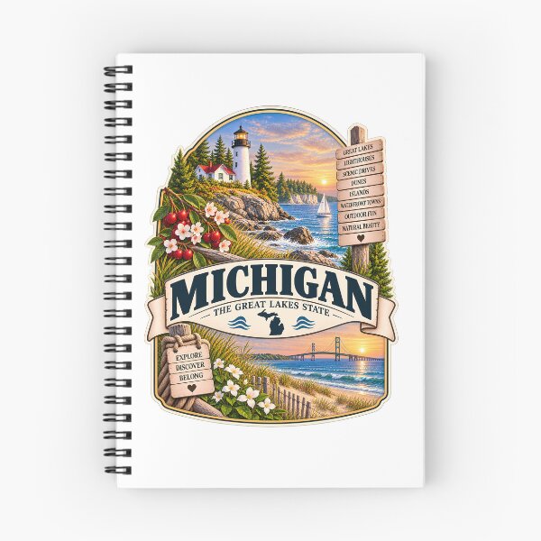 Item preview, Michigan Vintage Travel Badge – The Great Lakes State designed and sold by BLUEFOX05.