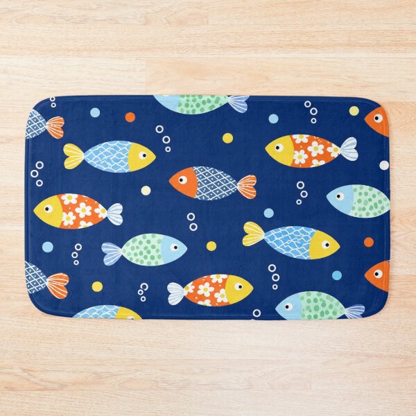 Item preview, Cute Fish Seamless Pattern | Colorful Ocean Fish Kids Bedding & Nursery Decor designed and sold by Atum&Art.