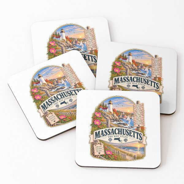 Item preview, Massachusetts Vintage Travel Badge – The Bay State designed and sold by BLUEFOX05.