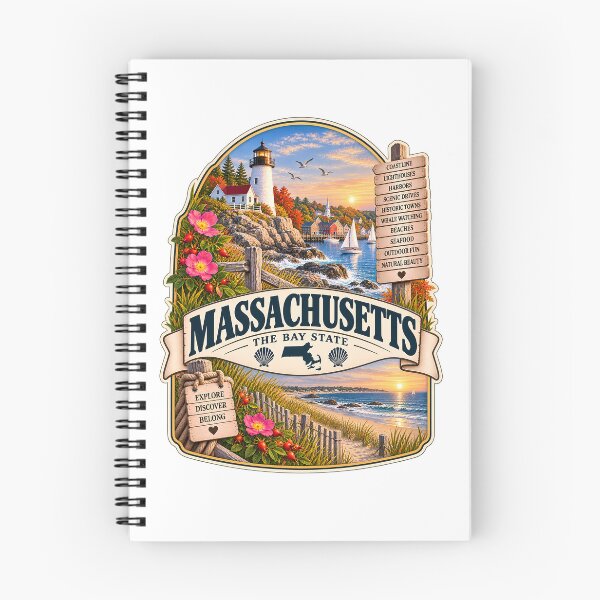 Item preview, Massachusetts Vintage Travel Badge – The Bay State designed and sold by BLUEFOX05.