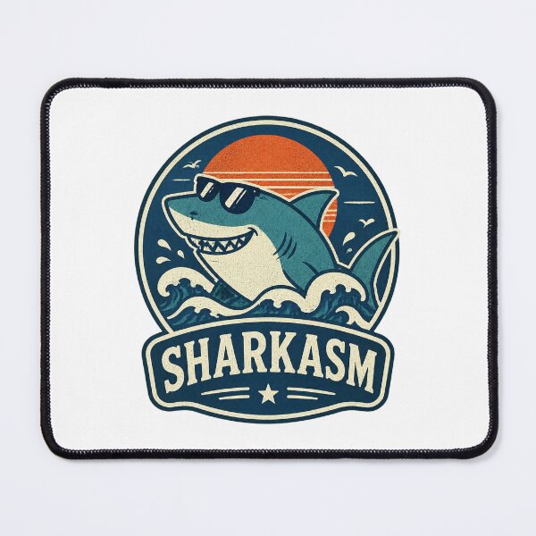 Item preview, Sharkasm Funny Shark Pun Design for Ocean Lovers and Humor Enthusiasts designed and sold by fred2266.
