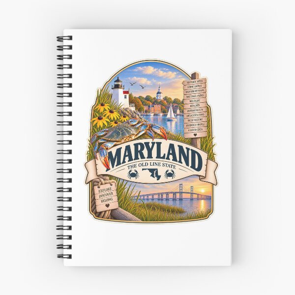 Item preview, Maryland Vintage Travel Badge – The Old Line State designed and sold by BLUEFOX05.