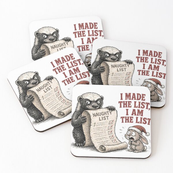 Item preview, Funny Honey Badger I Am The List Christmas designed and sold by paintingnou.