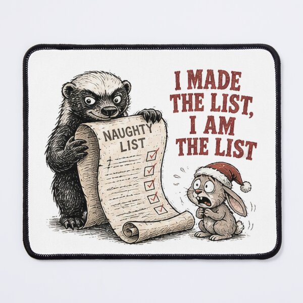 Item preview, Funny Honey Badger I Am The List Christmas designed and sold by paintingnou.