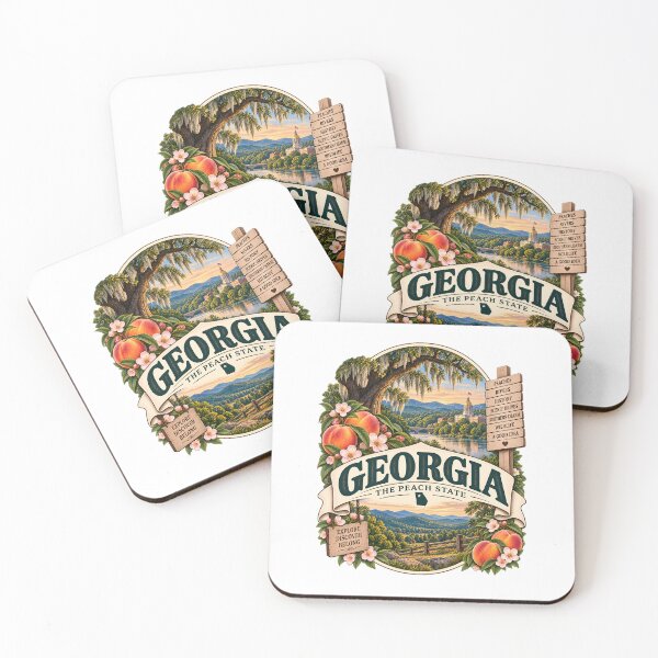 Item preview, Georgia Vintage Travel Badge – The Peach State designed and sold by BLUEFOX05.