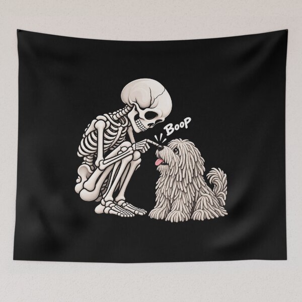 Item preview, Funny Skeleton Komondor Dog Boop Halloween Design Mom Dad designed and sold by rafaeltto.