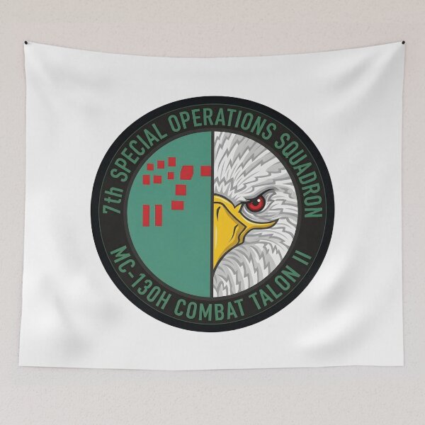 Item preview, USAF 7th Special Operations Squadron MC-130H Combat Talon II Patch designed and sold by CharlieDesings.