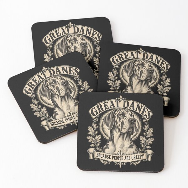 Item preview, Great Danes Because People Are Creepy Vintage Oak Engraving designed and sold by AmiGraph.