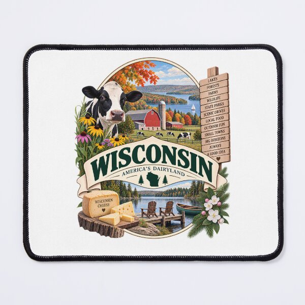 Item preview, Wisconsin Vintage Travel Badge – America’s Dairyland designed and sold by BLUEFOX05.