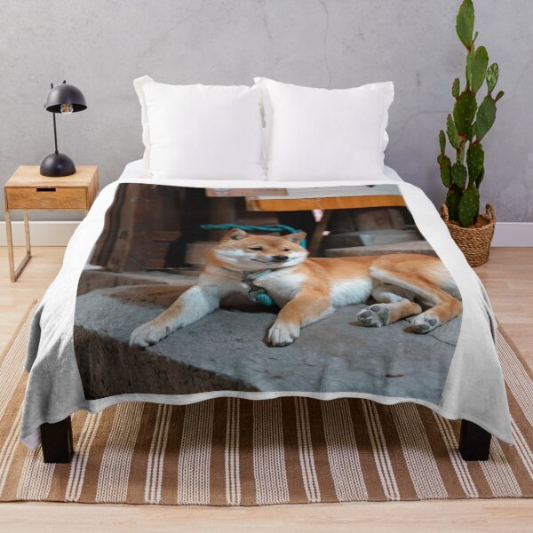 Item preview, Cute Shiba Inu Resting Outside Temple designed and sold by VanGaldo.