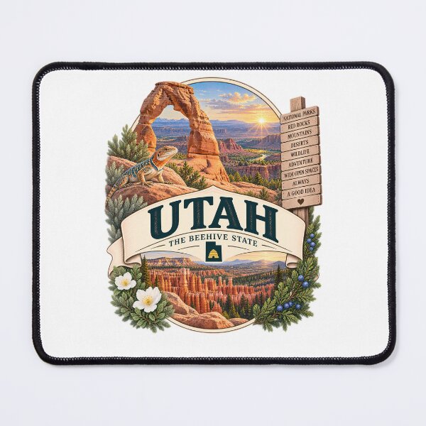 Item preview, Utah Vintage Travel Badge – The Beehive State designed and sold by BLUEFOX05.