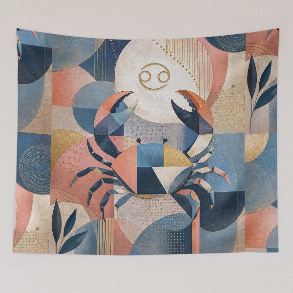 Item preview, Cancer Zodiac Painting – Mystical Astrology Art designed and sold by GalleryKauffeld.