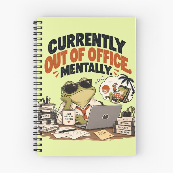 Item preview, Currently Out of Office. Mentally. – Funny Office Frog designed and sold by Furflix.