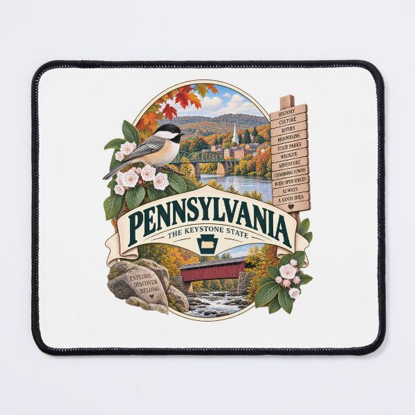 Item preview, Pennsylvania Vintage Travel Badge – The Keystone State designed and sold by BLUEFOX05.