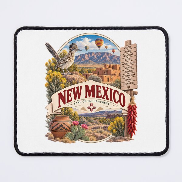 Item preview, New Mexico Vintage Travel Badge – Land of Enchantment designed and sold by BLUEFOX05.