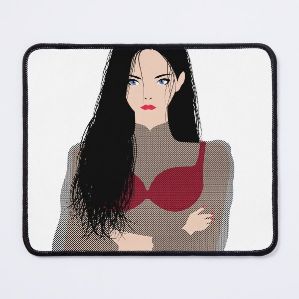 Item preview, Women's fashion: black pants, burgundy fishnet top designed and sold by Keltoi-art.