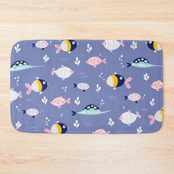 Item preview, Cute Ocean Fish Seamless Pattern | Pastel Fish Kids Bedding & Nursery Decor designed and sold by Atum&Art.