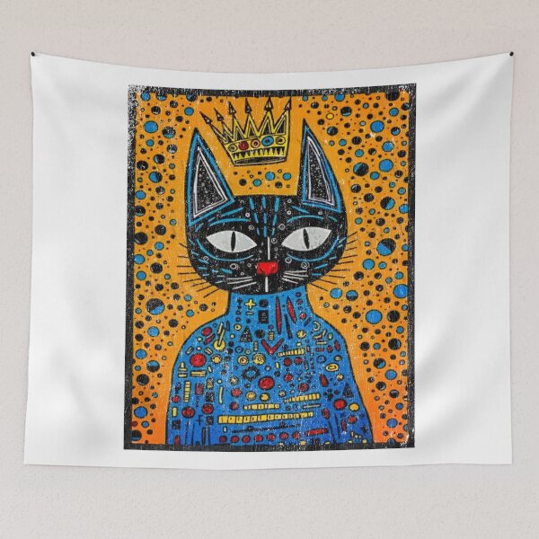 Item preview, Trippy King Kitty designed and sold by Angry Swan Designs.
