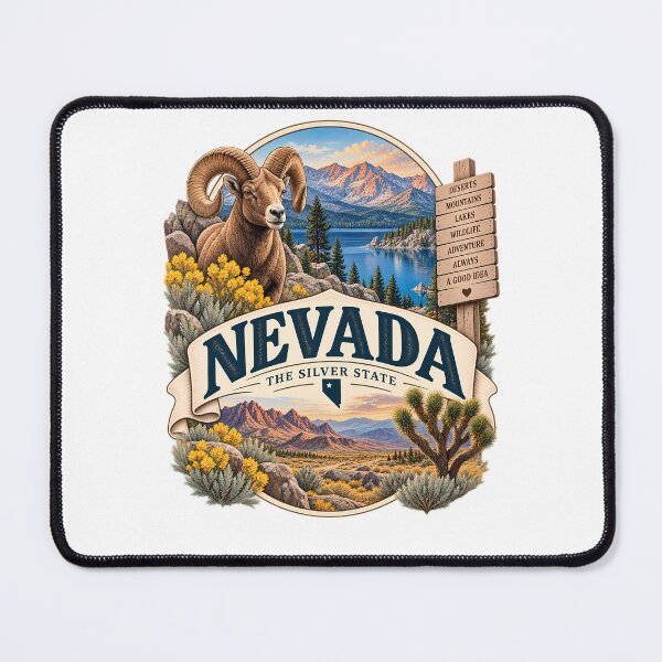 Item preview, Nevada Vintage Travel Badge – The Silver State designed and sold by BLUEFOX05.
