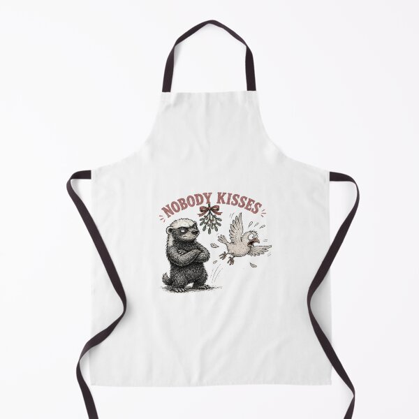 Item preview, Funny Honey Badger Under Mistletoe Christmas designed and sold by paintingnou.
