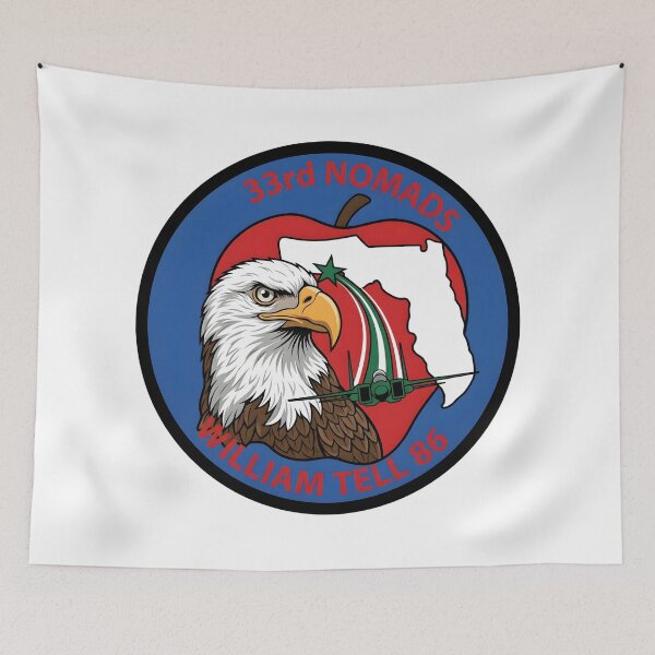Item preview, USAF 33rd Tactical Fighter Wing Nomads William Tell 86 Patch designed and sold by CharlieDesings.