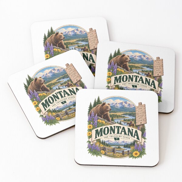 Item preview, Montana Vintage Travel Badge – The Treasure State designed and sold by BLUEFOX05.