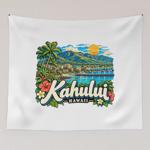 Item preview, Hand Drawn Kahului Hawaii Travel Souvenir Landmark Gift designed and sold by MichaeIRellov.