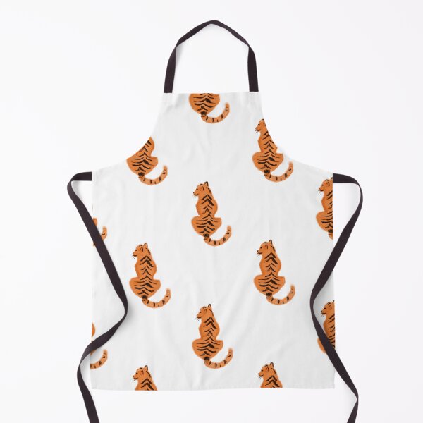 Artikelvorschau, Rückseite eines sitzenden Tigers, Aquarellmuster (orange und schwarz) entworfen und verkauft von ZodiacGradient.