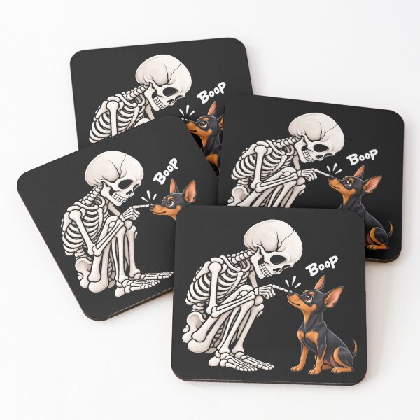 Item preview, Funny Skeleton Miniature Pinscher Dog Boop Halloween Design Mom Dad designed and sold by rafaeltto.
