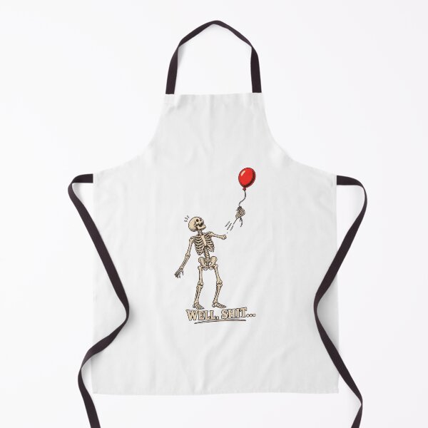 Item preview, Skeleton Loses Balloon "WELL, SHIT..." Humorous Art designed and sold by SoyLamderma.