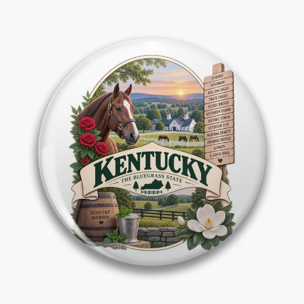Item preview, Kentucky Vintage Travel Badge – The Bluegrass State designed and sold by BLUEFOX05.