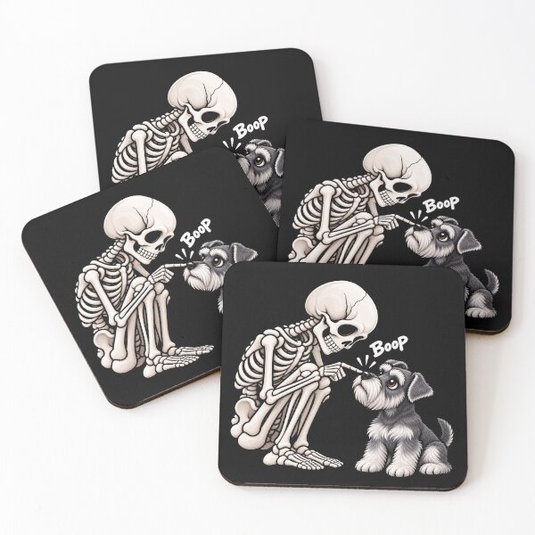 Item preview, Funny Skeleton Miniature Schnauzer Dog Boop Halloween Design Mom Dad designed and sold by rafaeltto.