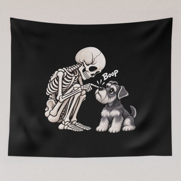 Item preview, Funny Skeleton Miniature Schnauzer Dog Boop Halloween Design Mom Dad designed and sold by rafaeltto.