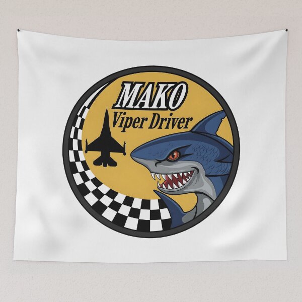 Item preview, USAF F-16 Fighting Falcon Mako Viper Driver Patch designed and sold by CharlieDesings.