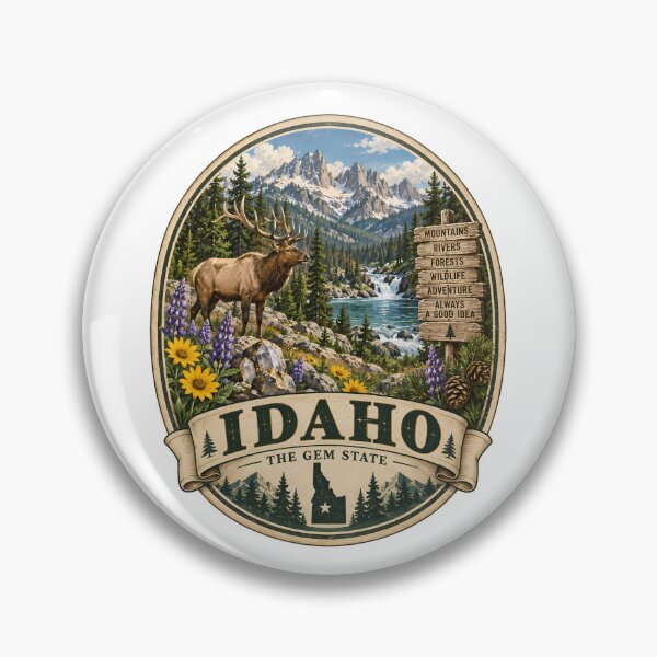 Item preview, Idaho Vintage Travel Badge – The Gem State designed and sold by BLUEFOX05.