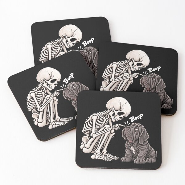 Item preview, Funny Skeleton Neapolitan Mastiff Dog Boop Halloween Design Mom Dad designed and sold by rafaeltto.