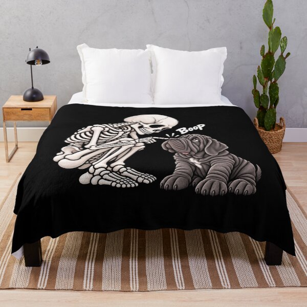 Item preview, Funny Skeleton Neapolitan Mastiff Dog Boop Halloween Design Mom Dad designed and sold by rafaeltto.