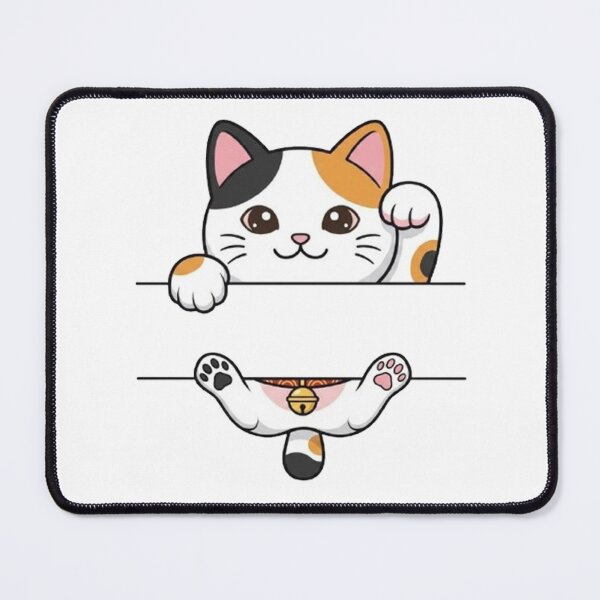 Item preview, Cute Lucky Calico Cat Split Monogram designed and sold by PetalsPaws.