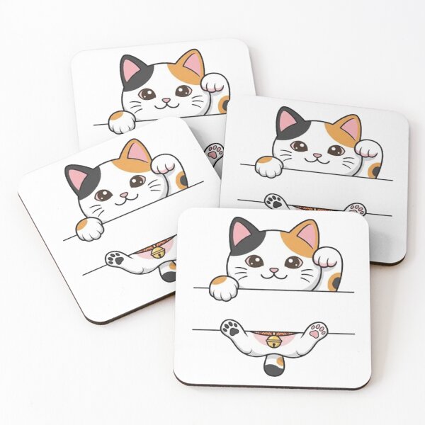 Item preview, Cute Lucky Calico Cat Split Monogram designed and sold by PetalsPaws.