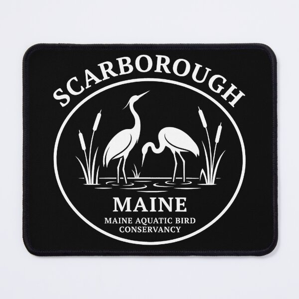 Item preview, Funny Wicked Decent Scarborough Maine Great Blue Heron & Egret Wildlife Conservation Vintage Nature Art designed and sold by gear-posters.