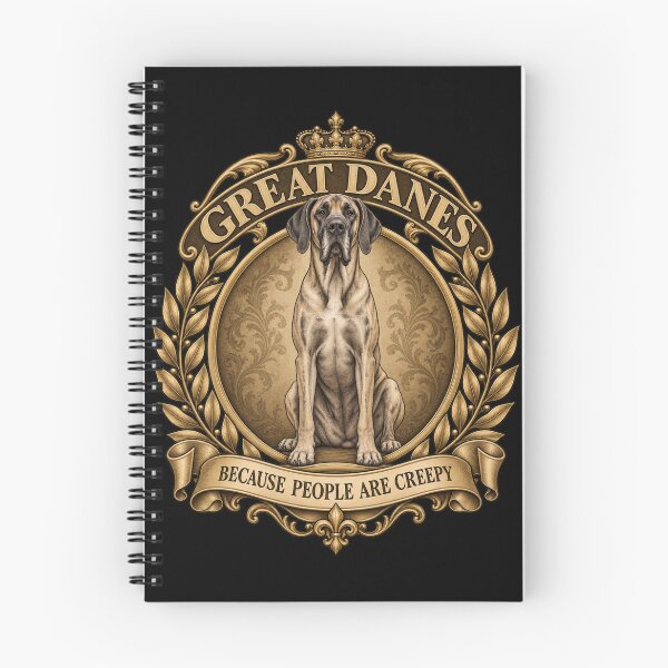 Item preview, Great Danes Because People Are Creepy Royal Crest Portrait designed and sold by AmiGraph.