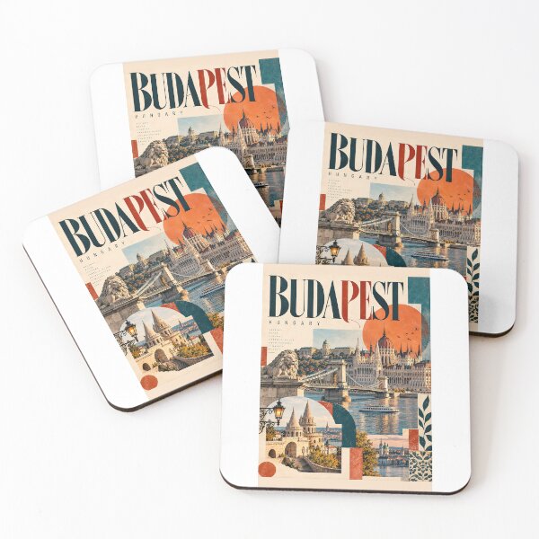 Item preview, Wall Art - Postcard - Budapest Vintage Travel Collage designed and sold by ForeverPrintsOK.